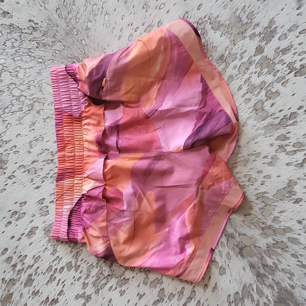Athleta Printed Mesh Racer Run Short 4" SzXXS - Picture 6 of 7